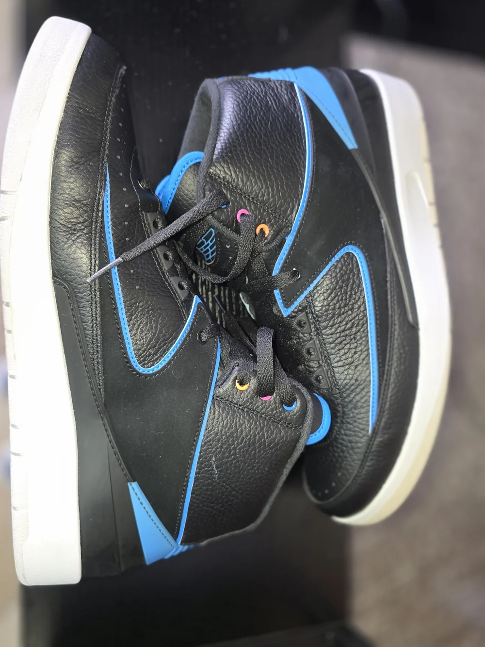 Jordan Air Jordan 2 Retro Radio Raheem Black and Blue Sneakers